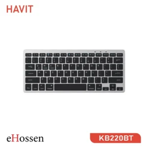 Havit KB220BT Wireless Bluetooth Keyboard – Compact, black design with 78 keys, Bluetooth connectivity.