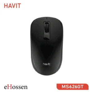 HAVIT MS626GT Wireless Optical Mouse – A compact wireless mouse with 2.4GHz technology, 10m range, and 1200 DPI resolution.