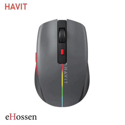 Havit MS65WB Bluetooth Wireless Mouse with dual connectivity, 6 keys, adjustable DPI settings, and sleek design.
